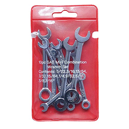Vipithy 10x Zoll Mini-Maulschlüssel-Satz mit offenem Ende und Ringschlüssel 1 Vipithy 10x Zoll Mini-Maulschlüssel-Satz mit offenem Ende und Ringschlüssel