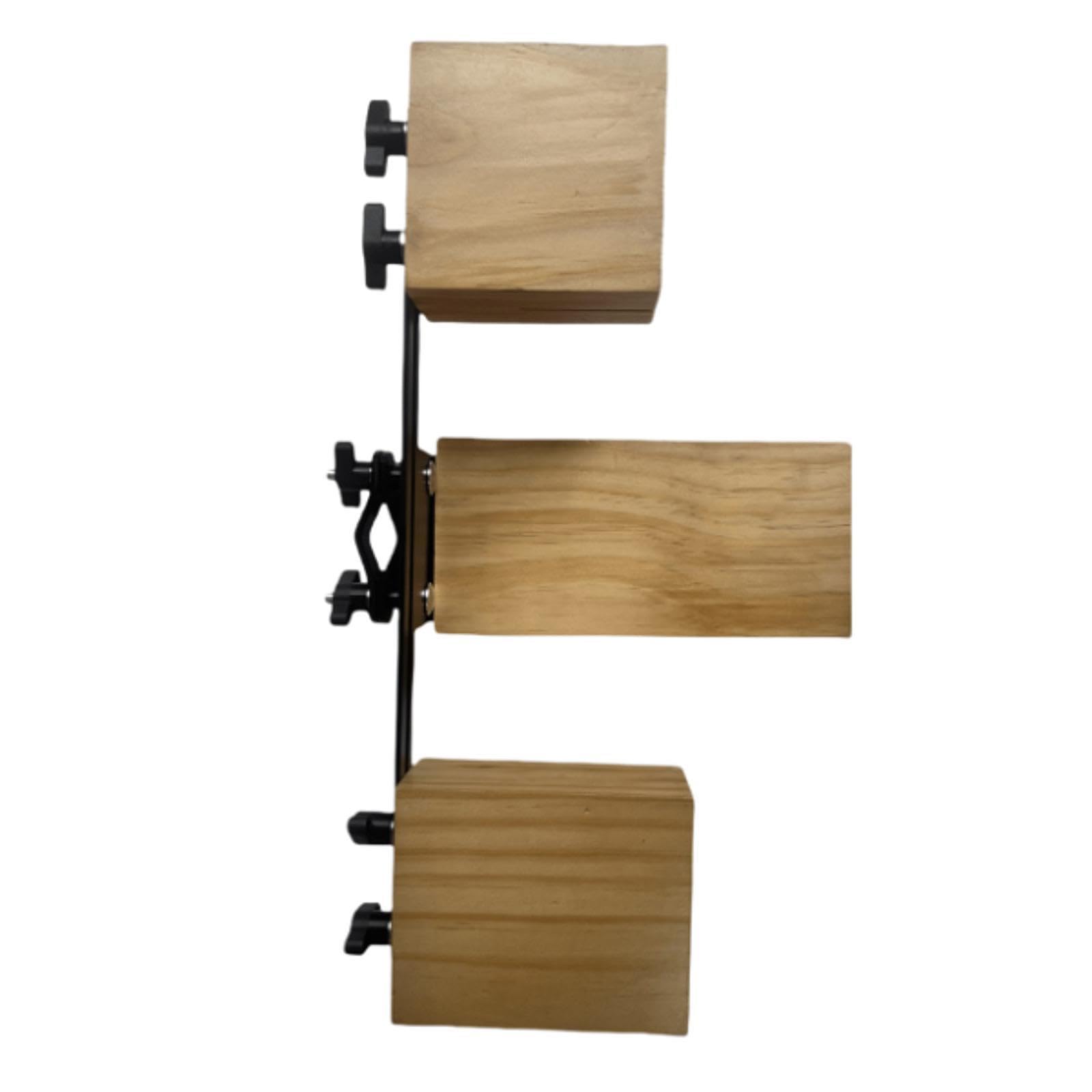 Staffa di montaggio regolabile per strumenti a percussione, set di blocchi di campanaccio in legno, supporto a percussione ad alto passo per principianti e professionisti