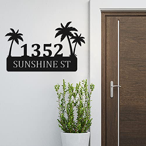 Custom House Number Address Sign Personalized Metal Address Plaque Personalized Metal Outdoor Address Sign Outdoor Sign Metal House Number Sign Steel Address Sign Housewarming Gifts Wall Mounted Sign #TOP5