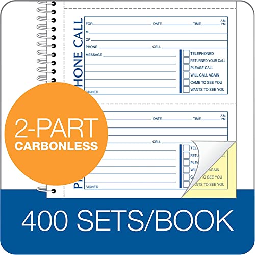 Adams Message Book/Phone Call Book, 400 Sheets Per- Book (Sc1154D)(4-Pack Of Books) #TOP4