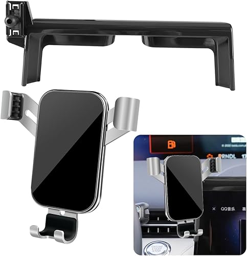 Miniatura 7 de LUNQIN Soporte para teléfono de automóvil para Lincoln Nautilus 2021-2023 Teléfonos grandes con funda, accesorios para automóviles, soporte de