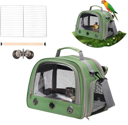 鳥かご 移動用 鳥 キャリーバッグ バードキャリー リュック 鳥 キャリー鳥 キャリー 移動用ケージ 手提げ/肩掛け インコ 文鳥 手乗り キャリー リュック 止まり木付き 餌入れ 鳥 バード ケージ キャリーケース 持ち運び 散歩 避難 通院 おでかけ