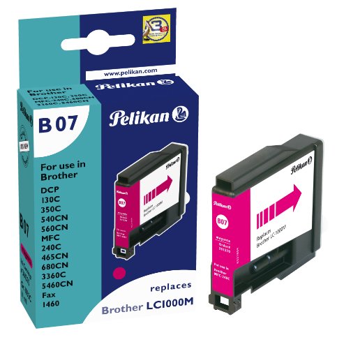 Preisvergleich Produktbild Pelikan Druckerpatrone B07 ersetzt Brother LC1000M, Magenta