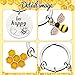 Bee Keychain Inspirational Keyring Gifts - Honey Key Rings for Men Women Kids, Cute Bee Accessories for Bag Purse Wallet Backpack