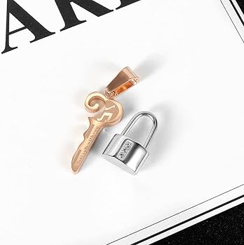 Rockyu Couple Necklace Popular Stainless Steel Silver Pink Gold