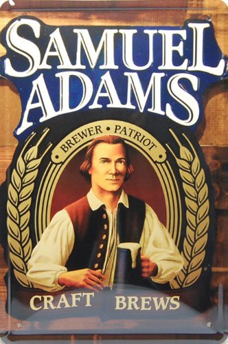 samuel adams beer poster - KIEJAW Samuel Adams Beer Metal Tin Sign Tin Poster Vintage Wall Decor Size:8x12 inches, A02