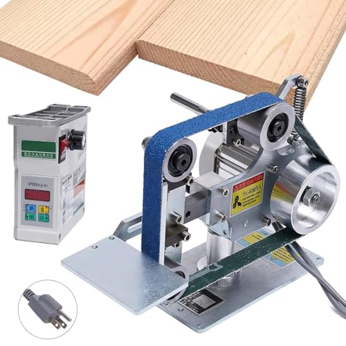 Lijadora eléctrica pulidora de cinta abrasiva de grado industrial, máquina de lijado de banda pequeña, 762 x 25 mm, pulidora, afiladora, pulidora fácil de usar