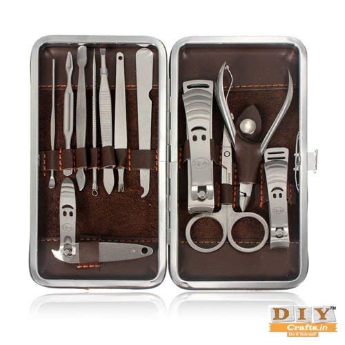 Image of DIY Crafts Pack Of 1 Set, Design No# 4, Manicure Set Kit 12 Pcs Nail Care Cli (Pack Of 1 Set, Design No# 4)