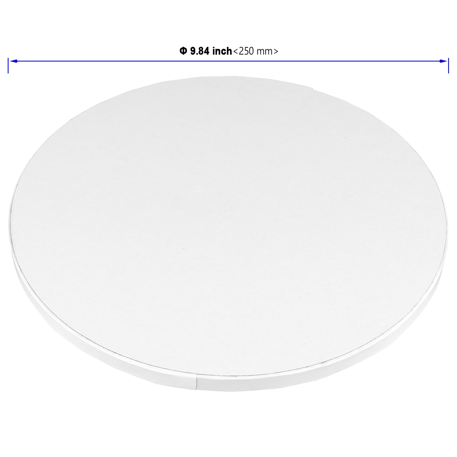 Lot de 10 Cake Boards 25 cm - Supports à Gâteau Ronds en Carton Ondulé 4 Couches - Plateau Jetable pour Mariage, Anniversaire, Fête (Blanc)