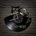 Timethink 12'' Hoo Hoo Baby Owl LED Vinyl Record Wall Clock with 7 Colors Changing, Kid Room Nursery Decorative Animal Wall Decor Night Light Silent Quartz Non-ticking Wall Clock Watch Owl Lovers Gift