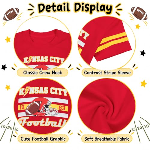 FAYALEQ Football Shirts for Girls Boys Game Day Shirt Softball Season Tee - image 6