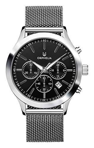 Orphelia Herren Chronograph Quarz Uhr mit Edelstahl Armband OR82803
