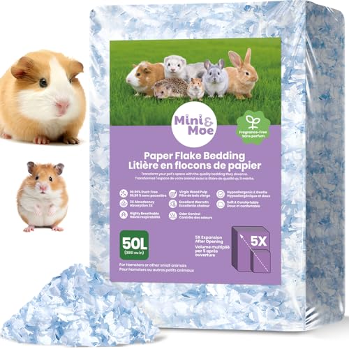 Image of Hamster Bedding 50L Guinea Pig Paper Bedding Odor Control 99% Dust-Free