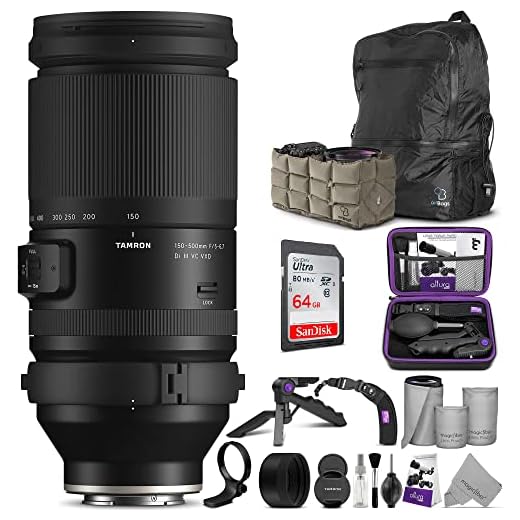 Tamron 150-500mm f/5-6.7 Di III VXD Lens for Sony E Mount with Altura Photo Advanced Accessory & Travel Bundle