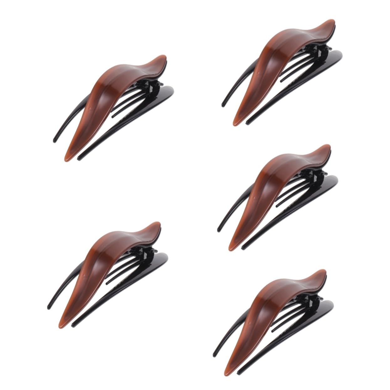 NOLITOY 5piezas De Acetato Cabello Horquilla Grande Para Mujeres Clip Para Peinados Sin Para Cabello Fino y Color Marrón Elegante