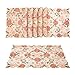 Tayis Tovagliette Stoffa Set di 6 Ricamo Floreale Tovagliette 45x30cm Resistente al Calore Antiscivolo Lavabile per Tavolo da Pranzo e Cucina