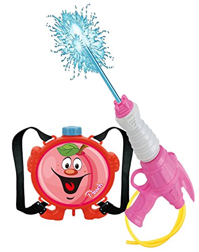 Preisvergleich Produktbild Brigamo Wasserpistole mit Wassertank Rucksack mit lustigen Früchte Motiven (Pfirsisch)