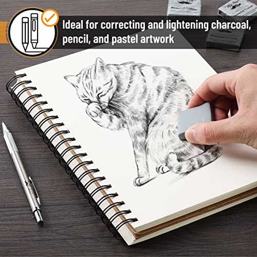 Image of Mr. Pen- Kneaded Erasers, 1.57 inch x 1.37 inch, 4 Pack, Gray