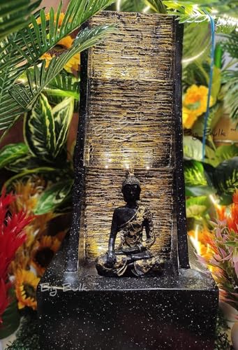 Image of Big Slate Buddha Fountain for Living Room Home Decor Garden Decoration and Drawing Room Indoor Outdoor Home Decor(100 x 45 x 45 cm)