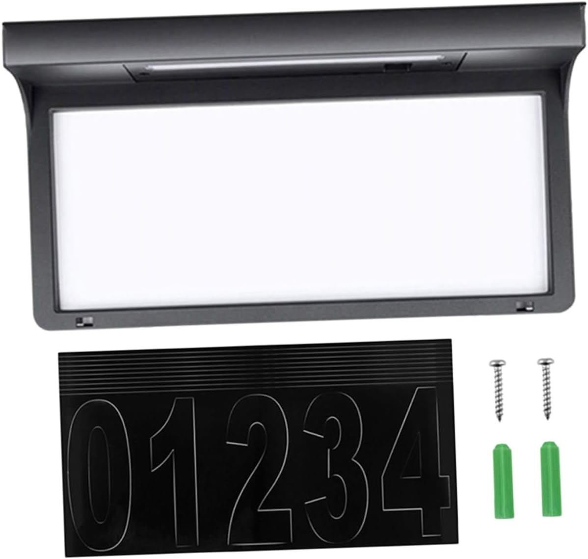 Vaguelly LED Solar House Number Sign Waterproof Address Plaque Light Illuminated Numbers for Outdoor Use for Home and Yard Solar-Powered Display