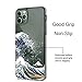 Unov Case Clear with Design for iPhone 11 Pro Max Case Slim Protective Soft TPU Bumper Embossed Pattern 6.5 Inch (Great Wave)