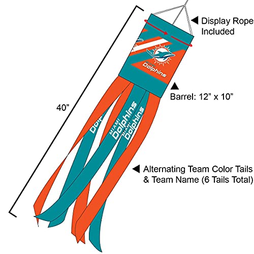 Wincraft 0920021 Miami Dolphins Team Windsock thumb #1