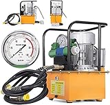 Electric Hydraulic Pump 10152 PSI Hydraulic Electric Pump 750W 7L Manual Valve Hydraulic Power Pack Cylinder Hydrafore Pump 110V