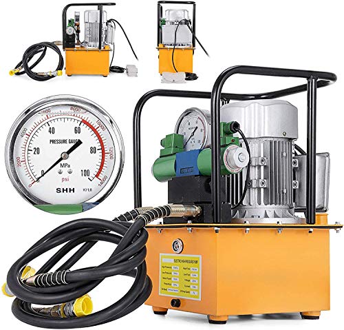 Electric Hydraulic Pump 10152 PSI Hydraulic Electric Pump 750W 7L Manual Valve Hydraulic Power Pack Cylinder Hydrafore Pump 110V