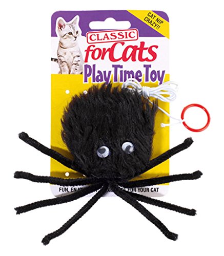 Classic Pet Products Furry araignée Jouet pour Chat, Noir Cover