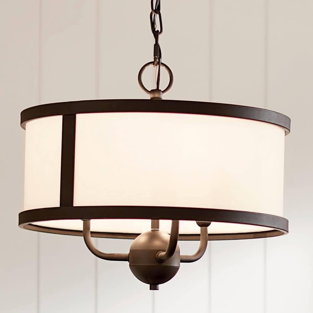 Kichler Heddle 15.5 Inch 3 Light Chandelier in Natural Brass and Textured Black