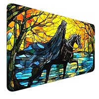 MTG speelmat MTG PlayMat - 60 cm x 35 cm, originele kunst, antislip TCG speelmat met rubberen bodem en genaaide randen, Commander TCG rolbare en opvouwbare kaartmat (geen zone, mtg48-4