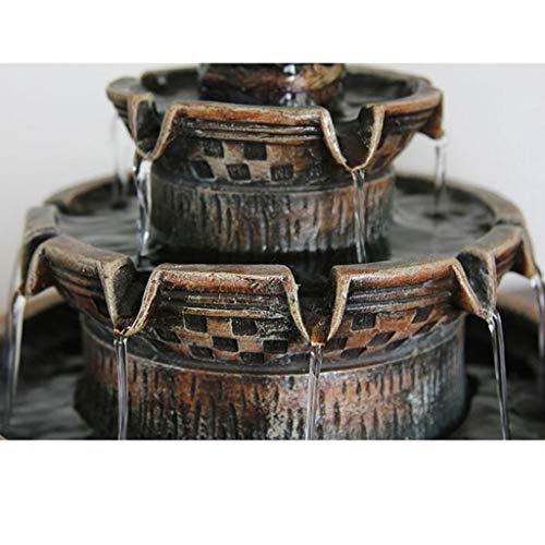 3 Tiered Indoor Fountain Desktop Ontspannende Meditatie Waterval voor Thuiskantoor of Keuken Tafelblad Waterval Cascade Woondecoratie Accessoires voor fonteinfonteinen in de tuin - Image 5