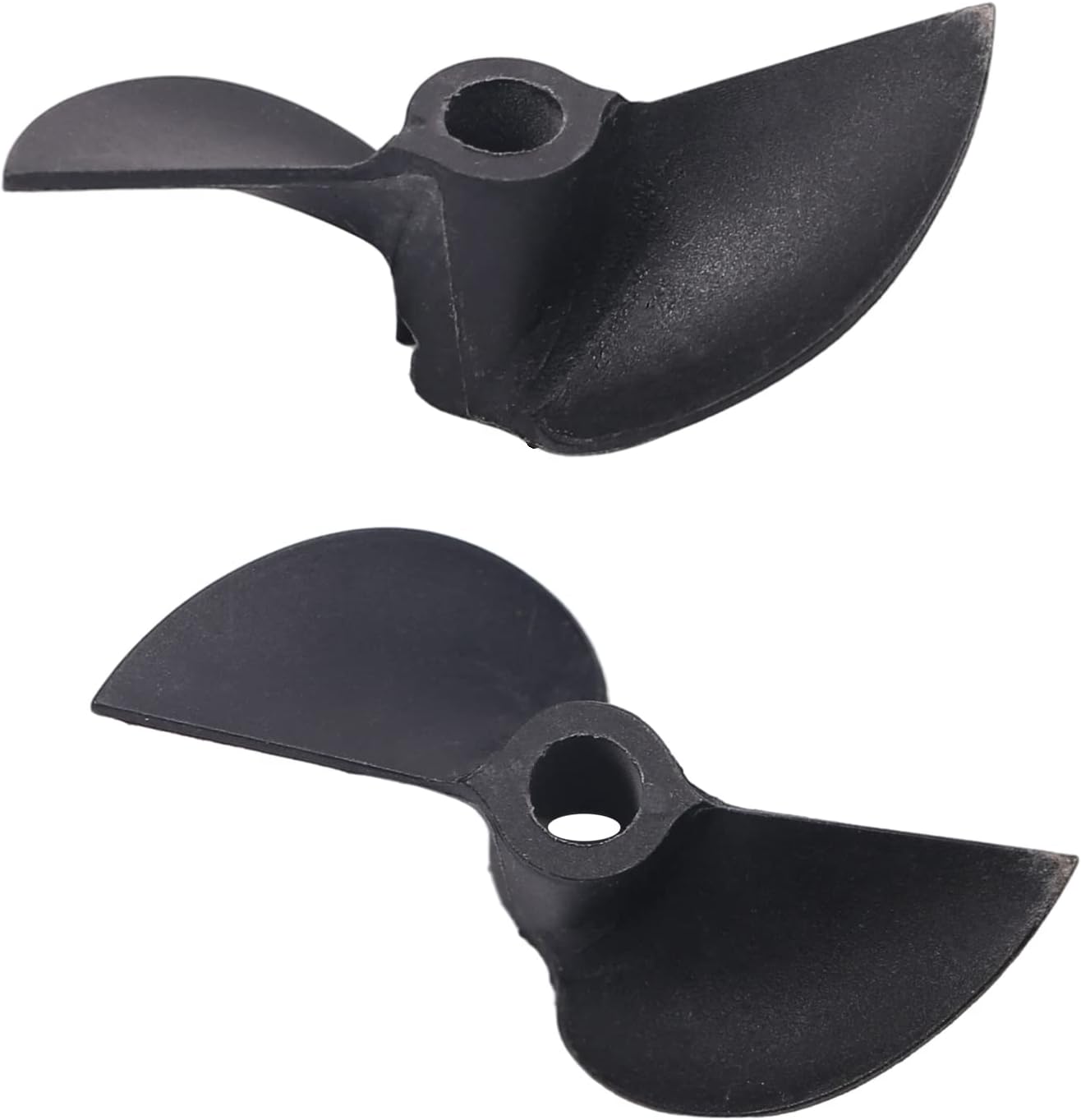 Heyiarbeit 1Pair RC Boat Propeller 2 Blades, CW CCW 2 Blades Propeller for Ship Model, 42mm Diameter, 40mm Pitch, Hole Dia 4.8mm Black Plastic