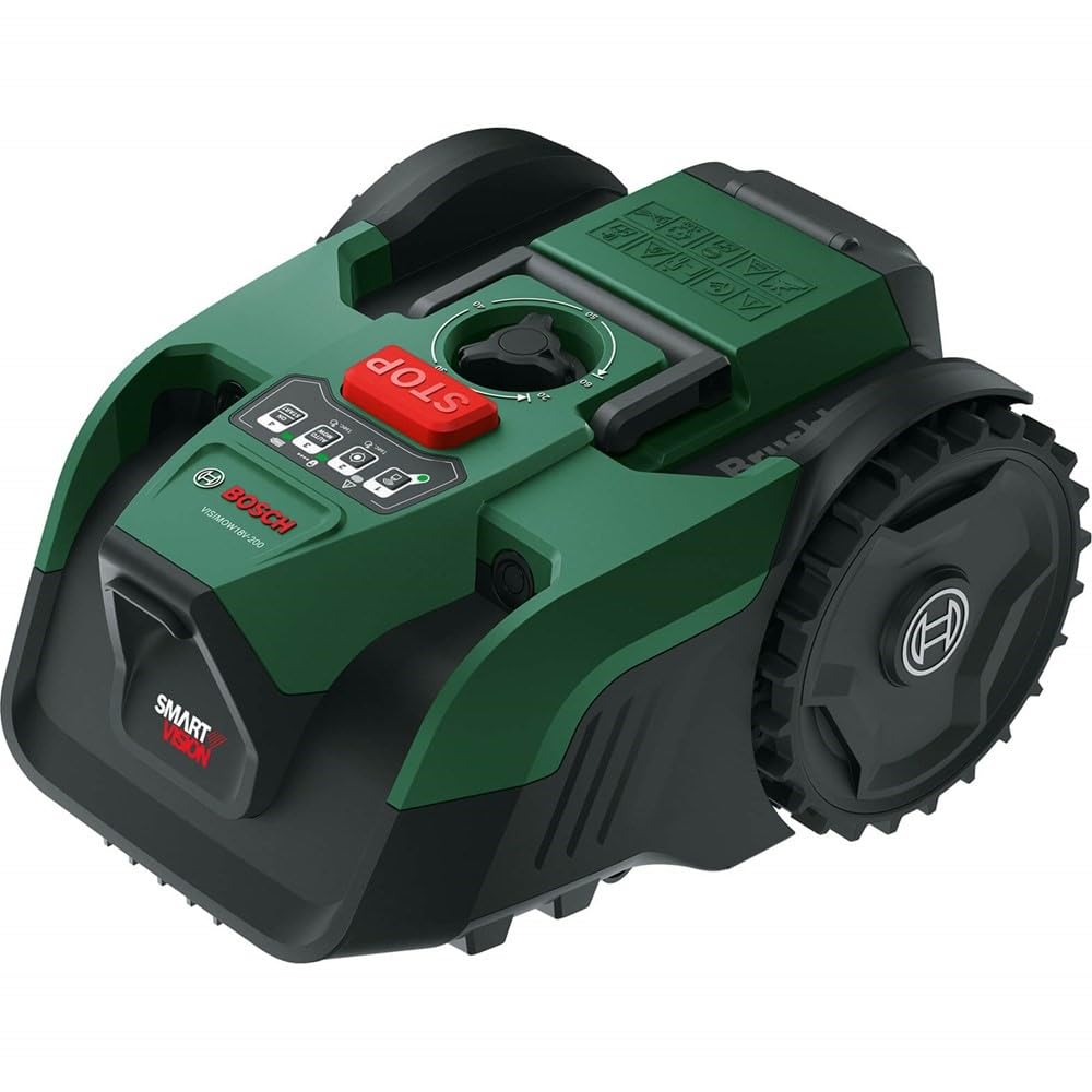 Bosch Cortacésped inalámbrico ROTAK18V2-43 (Ancho de Corte: 43 cm, Altura de Corte: 30-75 mm, Bolsa de césped de Tela de 40 l, Enchufe de mantillo, Incluye 2 baterías de 18 V y Cargador)