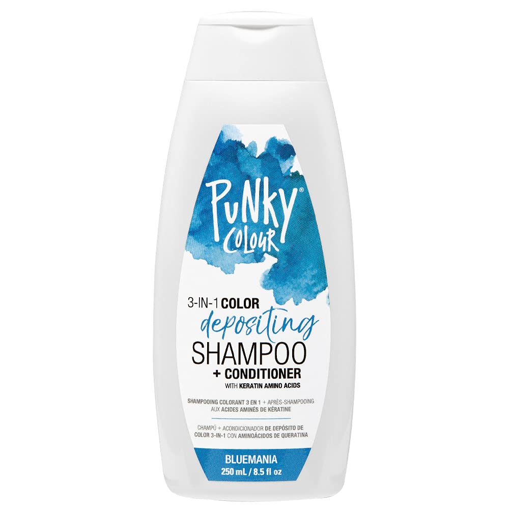 Punky Bluemania 3in1 Color Depositing Shampoo & Conditioner with Shea Butter and