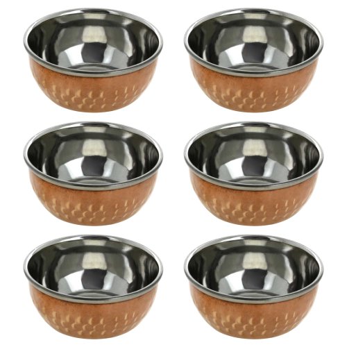 Stoviglie di Rame Servire Bowl Indiano Posate
