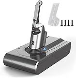 BuTure Ersatzakku für Dyson V8 Akku 4600mAh, Akku für Dyson SV10 Staubsauger, 21.6 V Batterie für Dyson V8 Absolute, Dyson V8 Animal, Dyson V8 Fluffy Li-Ionen Batterie Ladegerät Ersatzteile