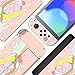 playvital Skin Sticker für Nintendo Switch OLED Modell,Aufkleber Sticker Decal Folie Abziehbild Faceplates Klebefolie für Switch OLED Konsole&Joy Con&Dock&Grip(Schweinchen Sandwich)