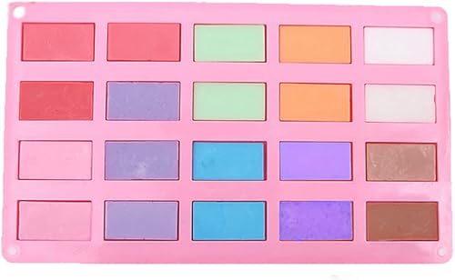 Miniatura 2 de X-Haibei Mini molde rectangular del silicón del jabón de la muestra del molde del caramelo del chocolate del jabón de la muestra 20-cavidad 0.5OZ