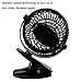 HJIAN 5-inch Clip Fan Portable Clamp Fans Battery Clip on Fans Personal Cooling Fan Tables Fan Desktop Fans Clamp Fans Baby Stroller Clip Fan Vehicle-mounted Fan (Black)
