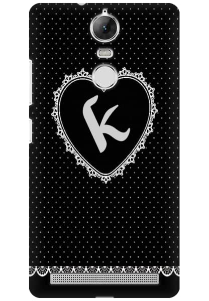 COBERTA Printed Back Cover for Lenovo Vibe K5 Note Case - Diamonds Decorated Heart Letter Alphabet K