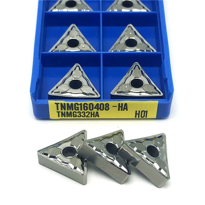 UANGLI TNMG160408 HA H01 Inserto de Aluminio Herramienta de torneado Externo Inserto de carburo Herramienta de Torno de Metal TNMG 160408 Herramienta de Corte Inserto de torneado(TNMG160408 HA H01)