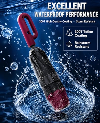 Image of Umbrella for Women | Umbrellas for Men | UV Coated 3 Fold Umbrella for Rain with Auto Open and Close Small Folding Travel-Foldable Windshield