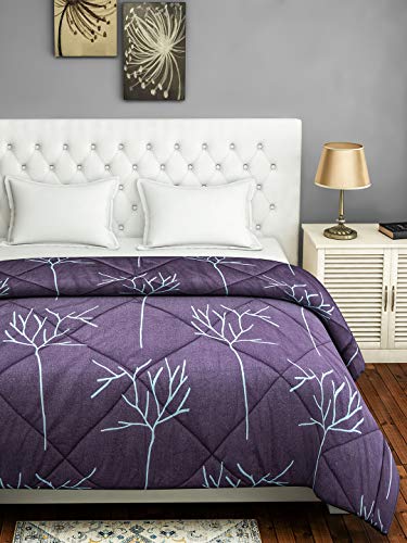 Image of Swayam Double Size AC Comforter | 254 cm X 228 cm | Dark Blue, 150 GSM | Comes with Health Layer : Prevents oozing Out of Fibre