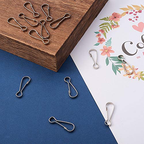 Liqunsweet 100 Pcs Iron Metal Key Clip Spring Snap Clasp Finding Calabash Shape Hook Loaded Keyring Clasps For Keychain Purse Hardware - 32Mm(1.26 In) #TOP1