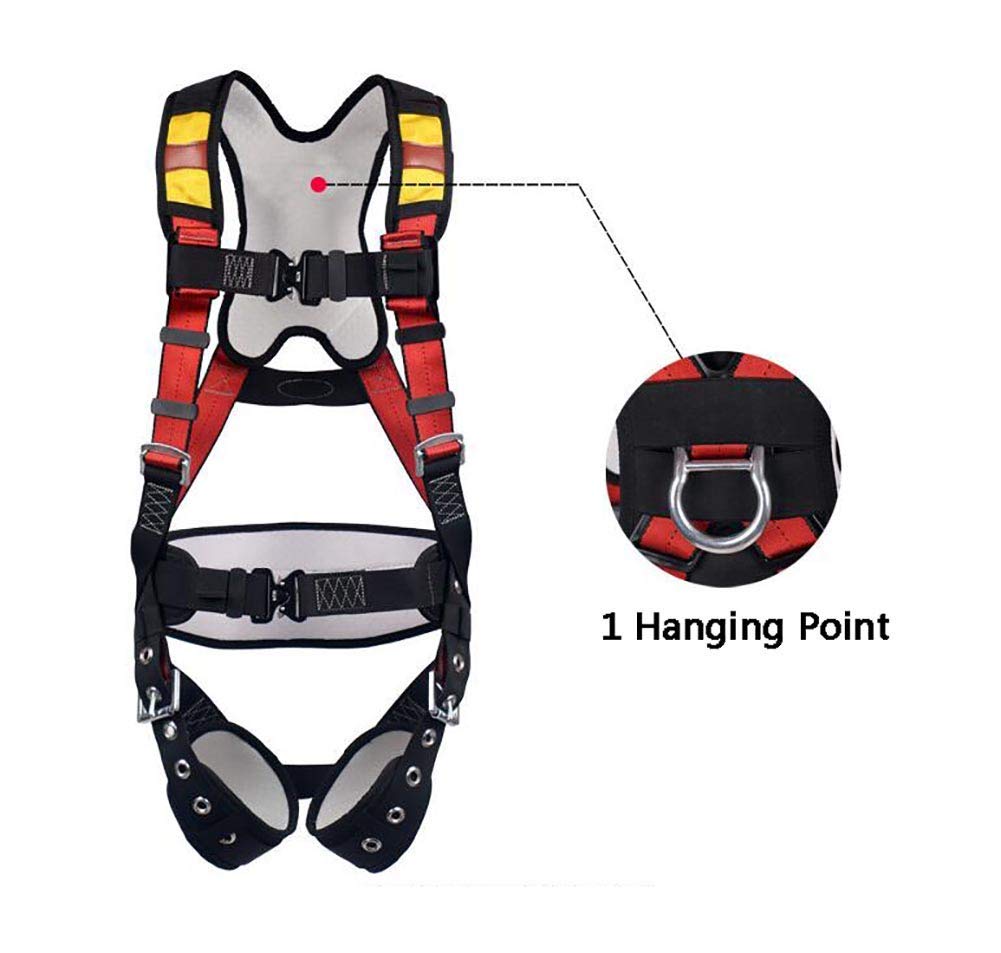 SwaYve Protección Contra Caídas Arnés de Seguridad de Cuerpo Completo Equipo de Protección Personal Kit de Cinturón de Seguridad para Montañismo, Rescate de Incendios, Trabajo Aéreo/a