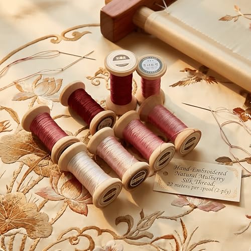 Image of Natural 100% Mulberry Handmade Embroidery Silk Thread Silk Floss (35)