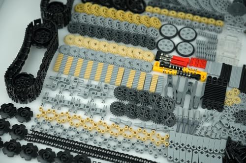 Image of MALEKO Gears Axles Wheels Motor Kit,800+PCS Building Block Technical Parts | Bulk Technical Pieces, Various Gears Pins Tires, Compatible with Major Brands, Fit for MOC Robots Vehicles, Smooth ABS