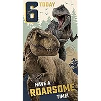 Jurassic World Age 6 Birthday Card