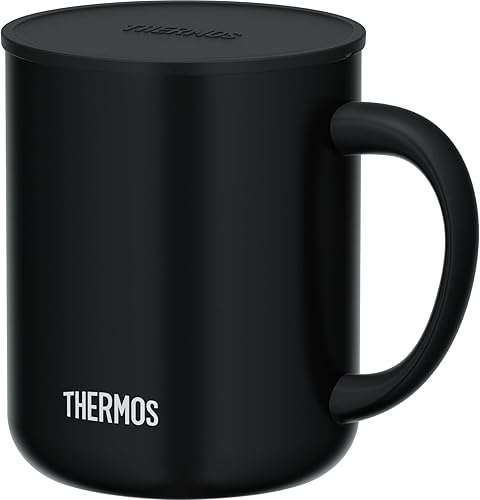 THERMOS JDG-452C SMB - Taza aislada al vacío de acero inoxidable, 15.9 fl oz (15.2 fl oz), color negro ahumado